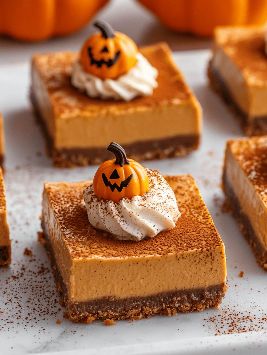 Spooky Good: Halloween Pumpkin Cheesecake Bars with a Twist