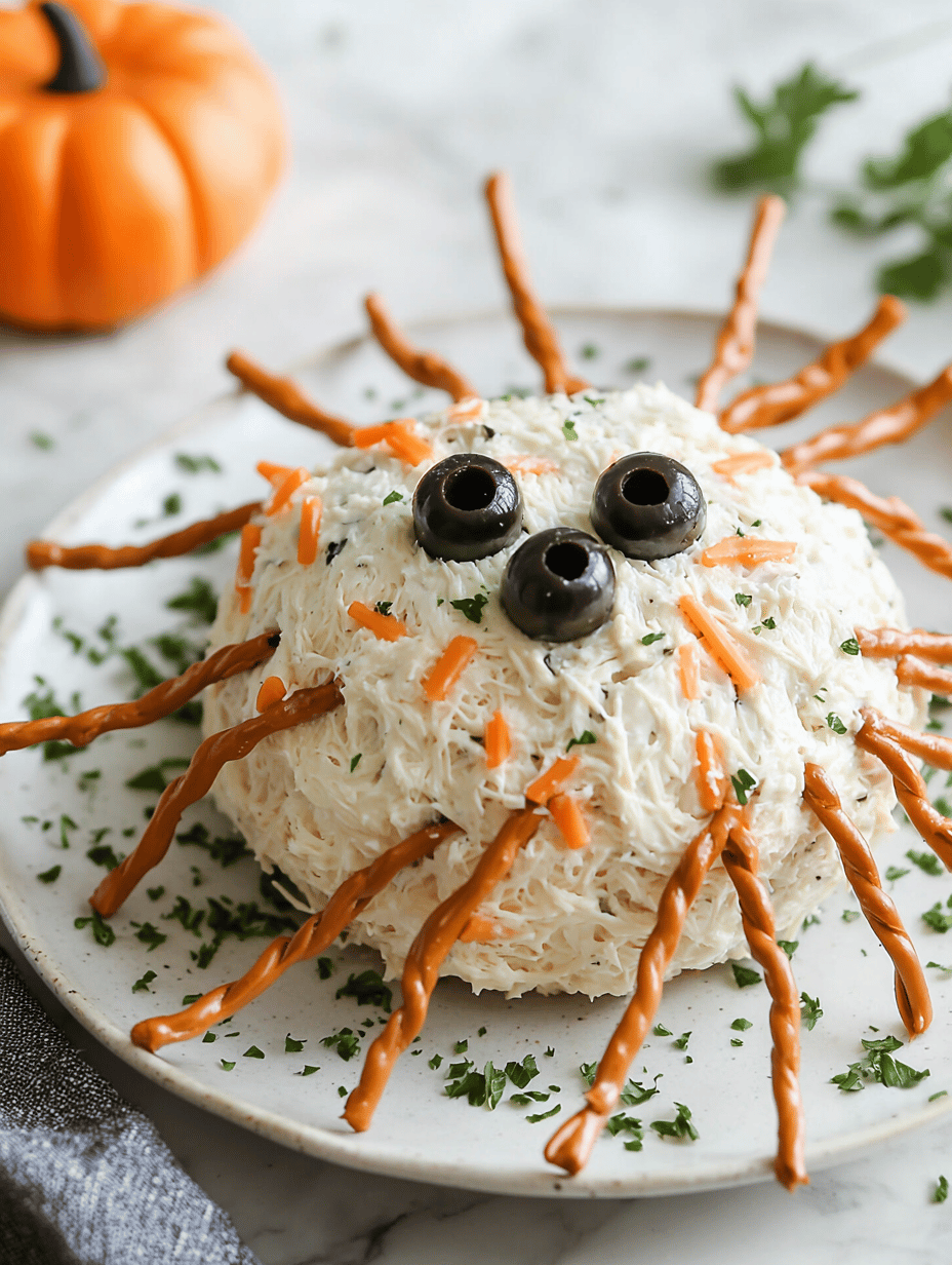 Spooky Spectacle: Halloween Spider Cheese Ball