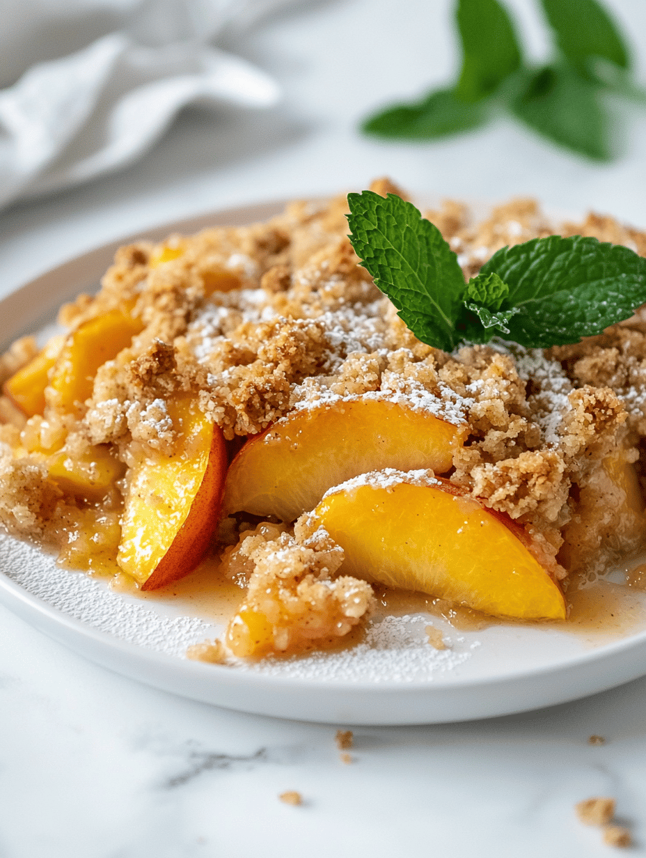 Sweet Summer Escape: Irresistible Peach Crumble