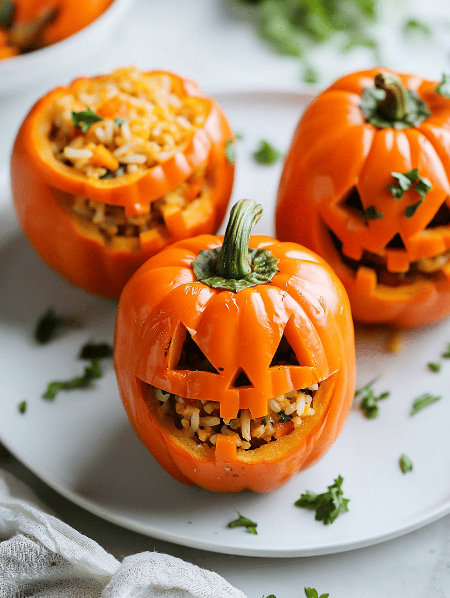 Spooky Sweet Bell Pepper Jack-o’-Lanterns for Halloween