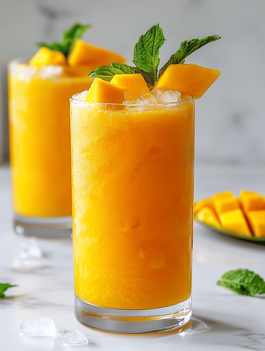 A Tropical Twist: The Art of Champagne Mango Slushie