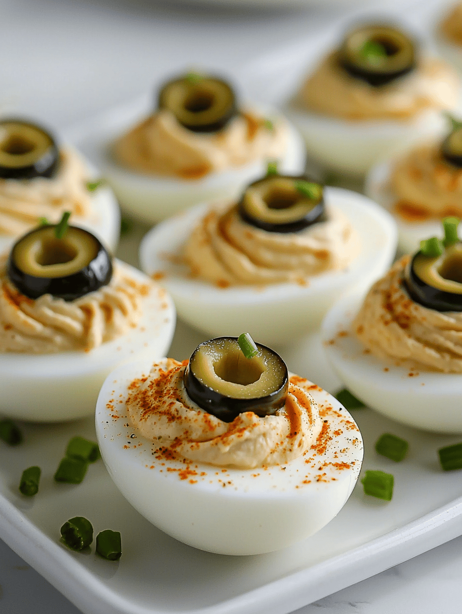 Ghoulish Halloween Deviled Egg Eyeballs That Will Spook and Delight