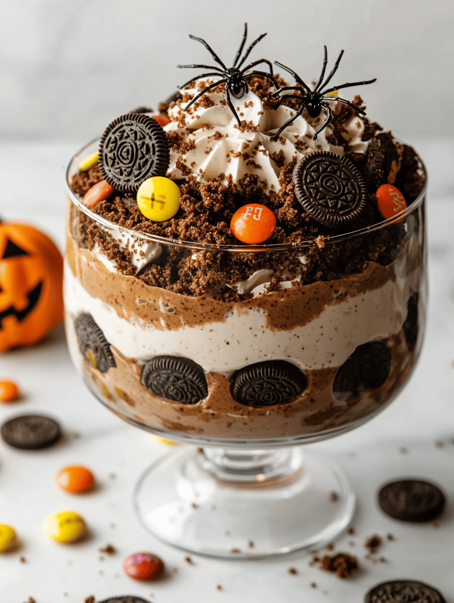 Spooky Symphony: Halloween Dirt Cake with Gummy Worms